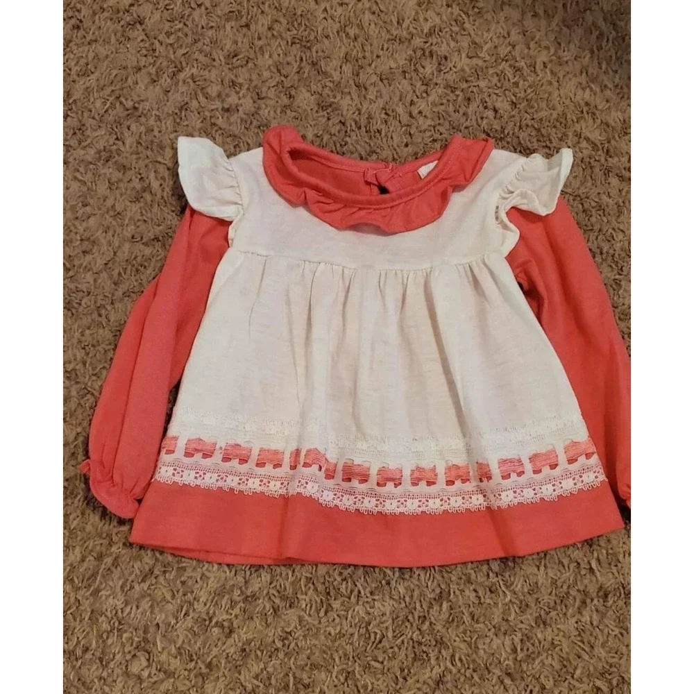 Vintage Red And White Penneypet Girls Blouse Shirt 1t doll shirt‎
